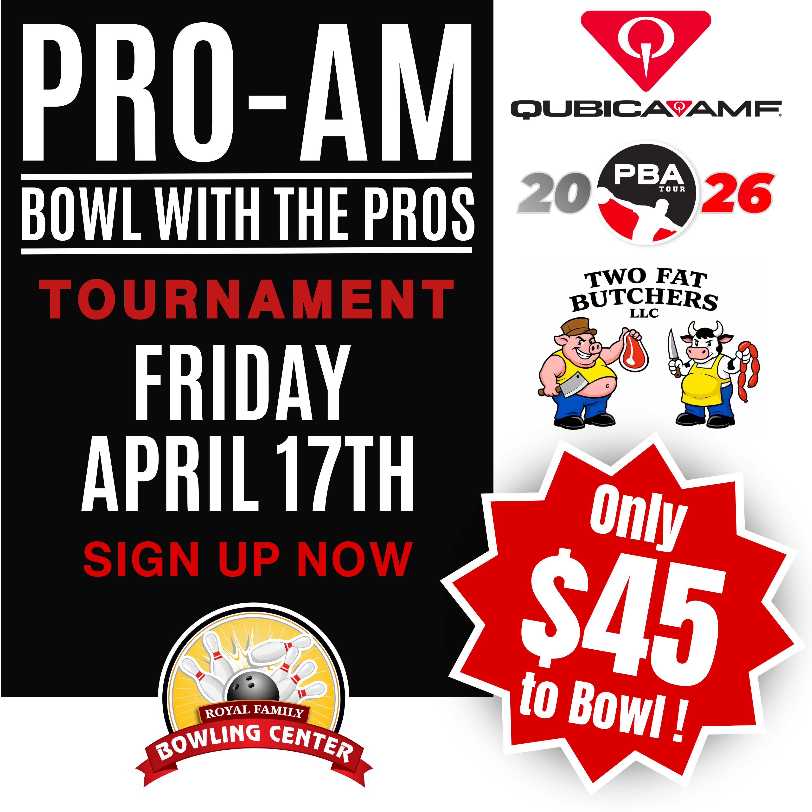 pro-am bowl with the pros tournament april 17